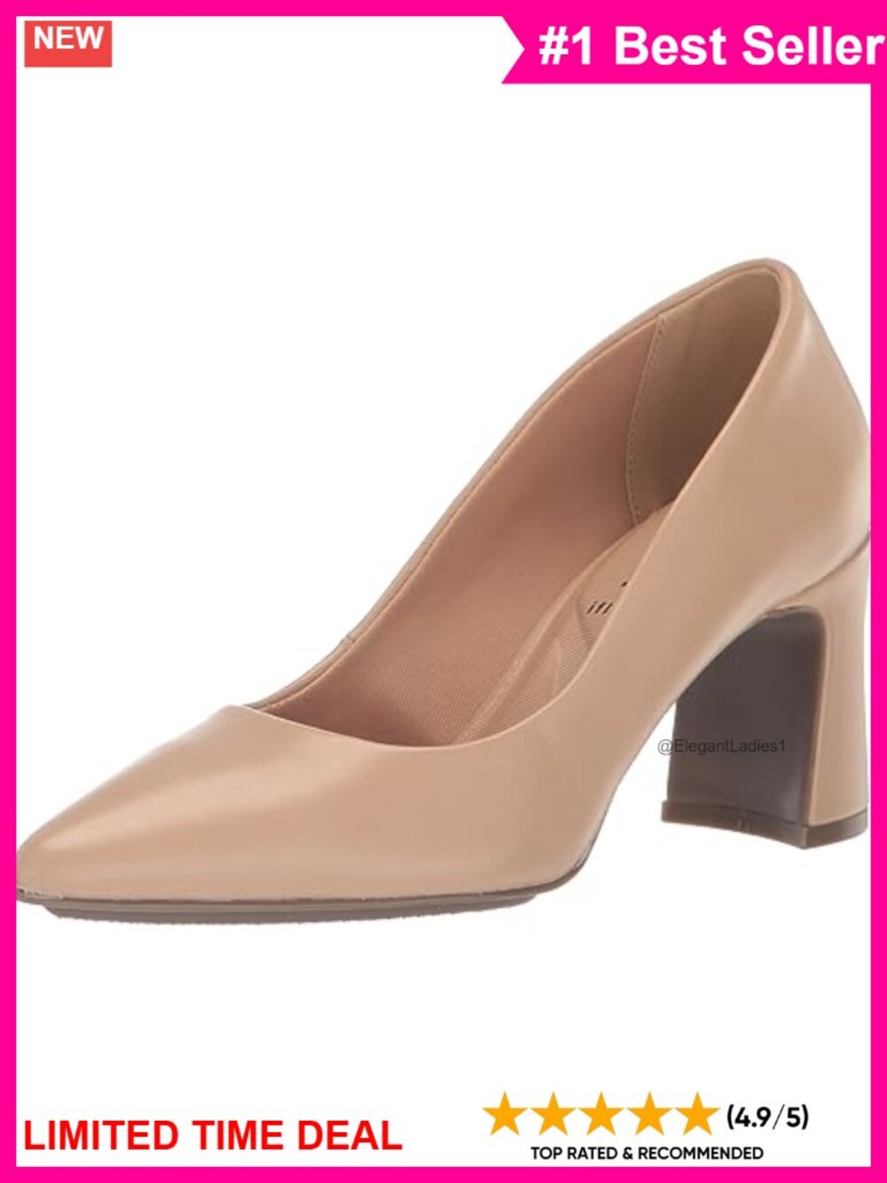 Slip-On Dress Pump with Block Heel and Closed Toe